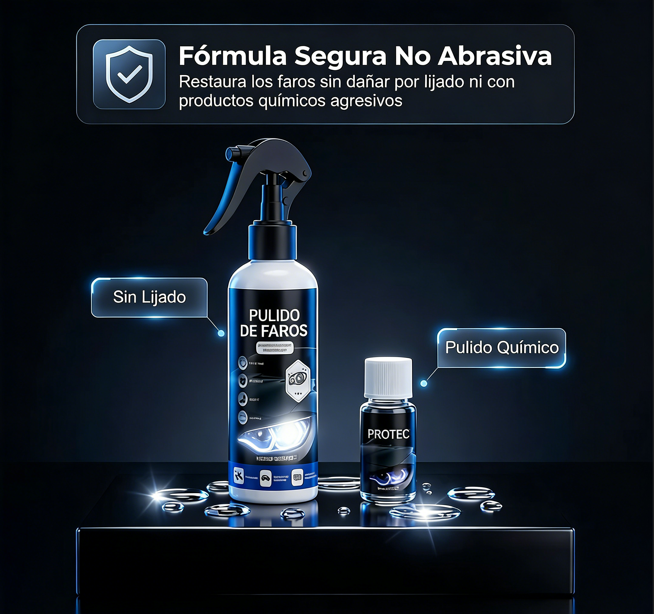 ⏰ ¡Oferta Limitada 50% OFF! 🚗 Kit Profesional para Restauración de Faros de Coche – Recupera Brillo y Claridad Fácilmente ✨🔧