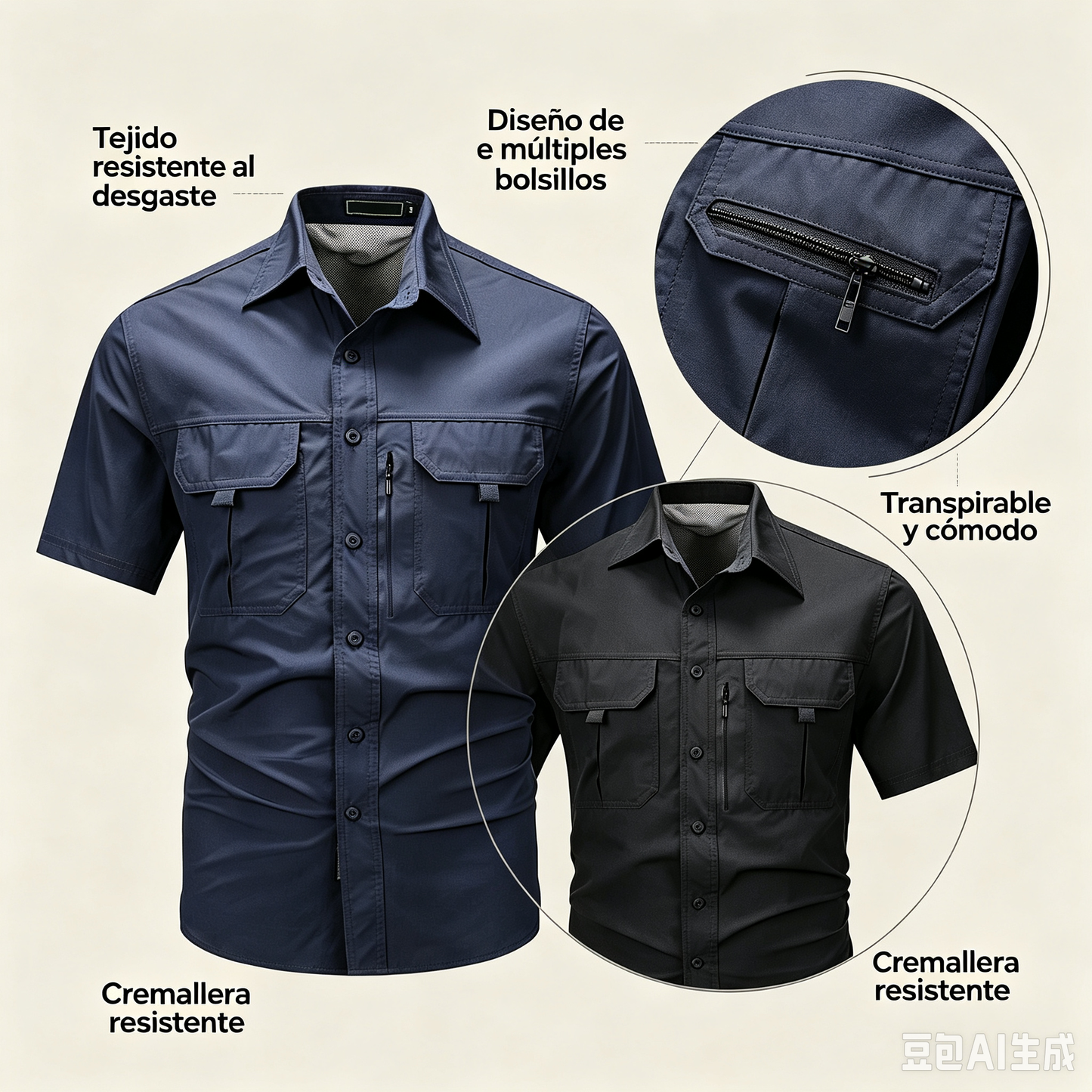 Men's Short Sleeves Cargo Shirts