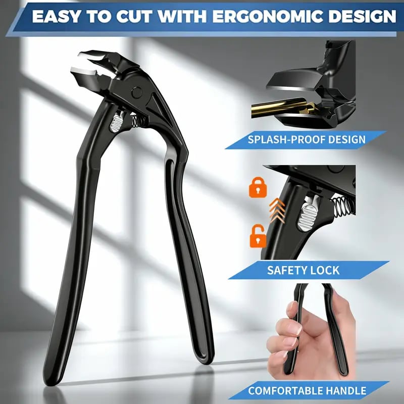 ✂️ Cortauñas Curvo Negro – Ergonómico y Fácil para Personas Mayores 🖤