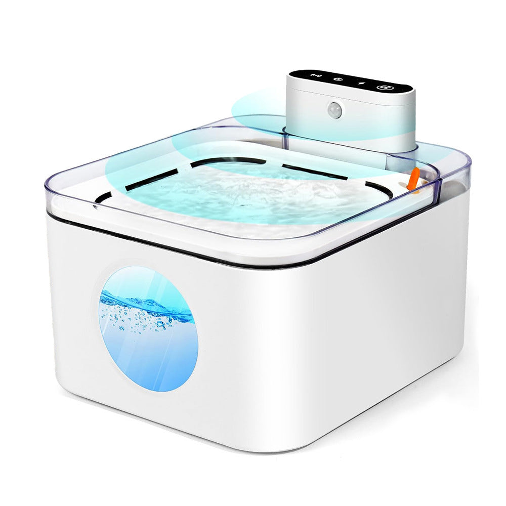Fuente de agua automática para gatos 2.2 L, bebedero para mascotas a batería con sensor de movimiento