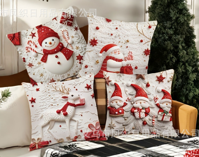 🎄 ¡OFERTA NAVIDAD! 50% en TODO + 🎁❄️🎅Elegantes fundas de almohada decorativas navideñas