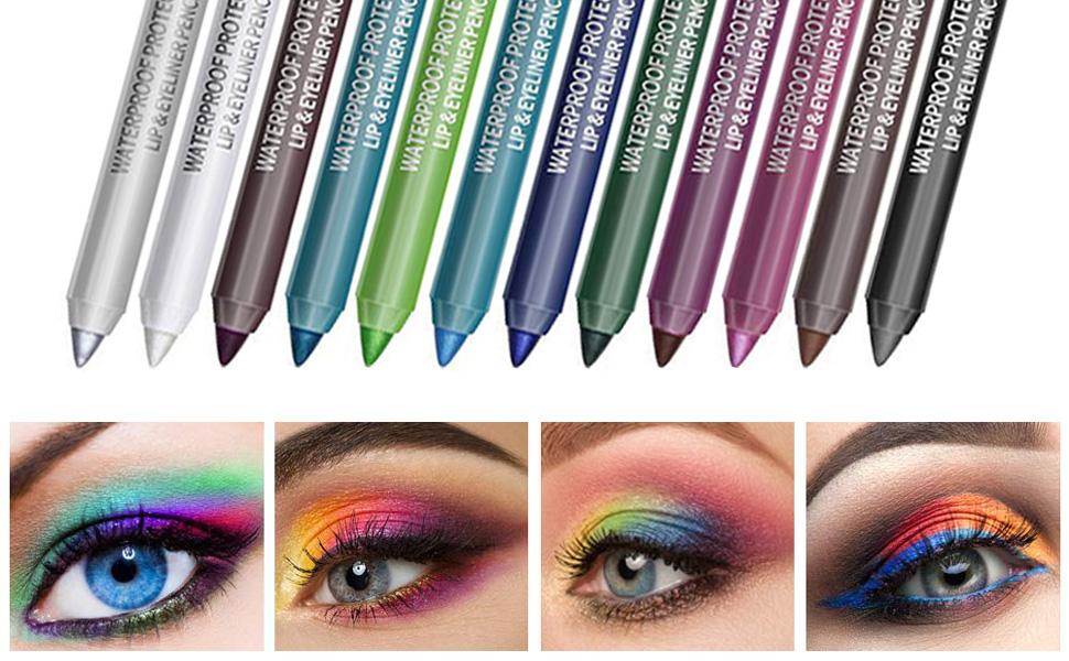 Lápiz Delineador de Ojos Resistente al Agua de Larga Duración, Cosméticos de Maquillaje de Ojos a la Moda