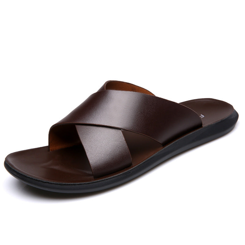 📢📢¡50% OFF!! ⏰ NUEVAS SANDALIAS DE PLAYA PARA HOMBRE EN CUERO GENÜINO™👞🌞