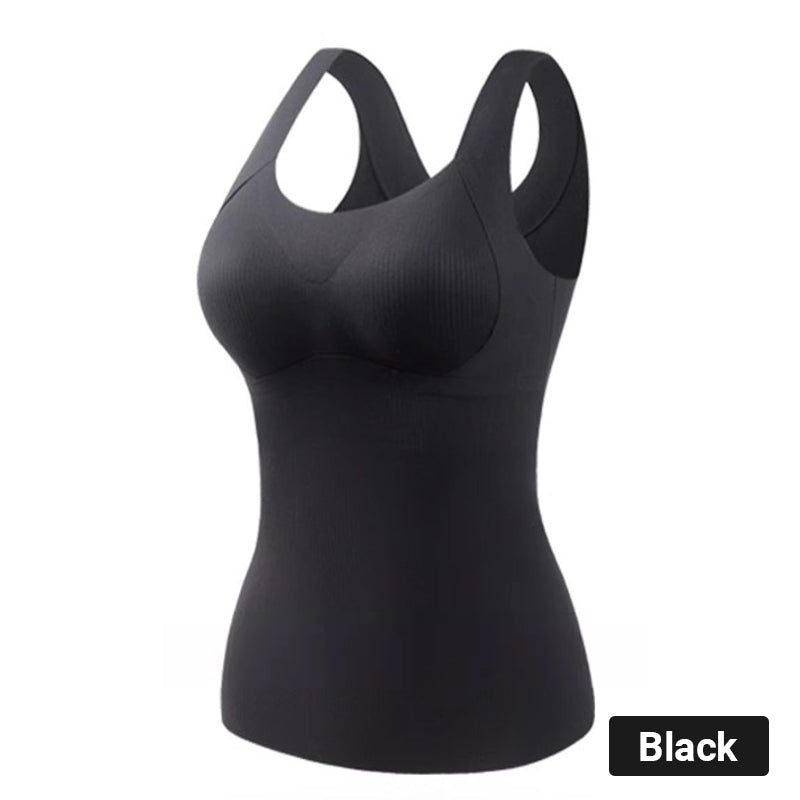 🎊Preventa de Navidad🎊Camisetas sin mangas térmicas para mujer con sujetador incorporado