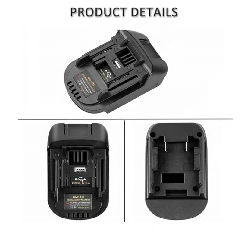 🔋 ¡COMPRA 3 LLEVA 4! ⚡ Adaptador para Batería de Litio 18V - Compatible con Herramientas de Múltiples Marcas, Mayor Autonomía y Ligero 🛠️📦