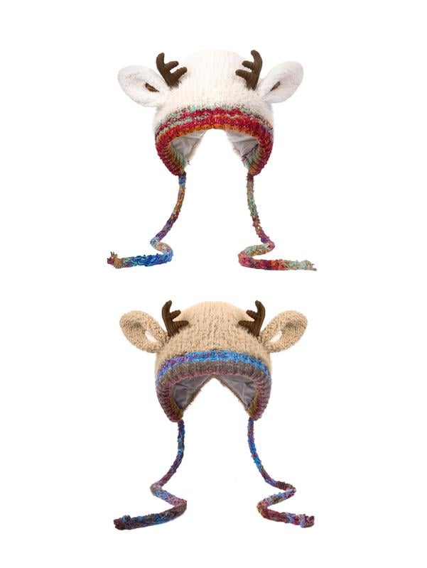 Gorro Festivo con Cuernos de Reno para Navidad