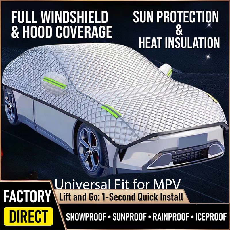 Cubierta Protectora Gruesa de Media Cobertura para Coche contra el Sol y la Nieve