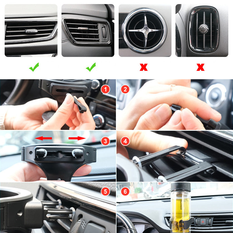 Portavasos multifunción para coche