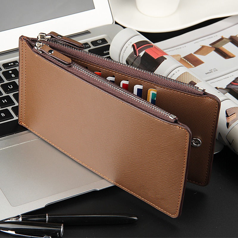 👝 ¡OFERTA LIMITADA 50% OFF! 💥 Billetera Larga y Delgada para Hombre – Perfil Fino, Múltiples Ranuras para Tarjetas, Acabado Premium ✨