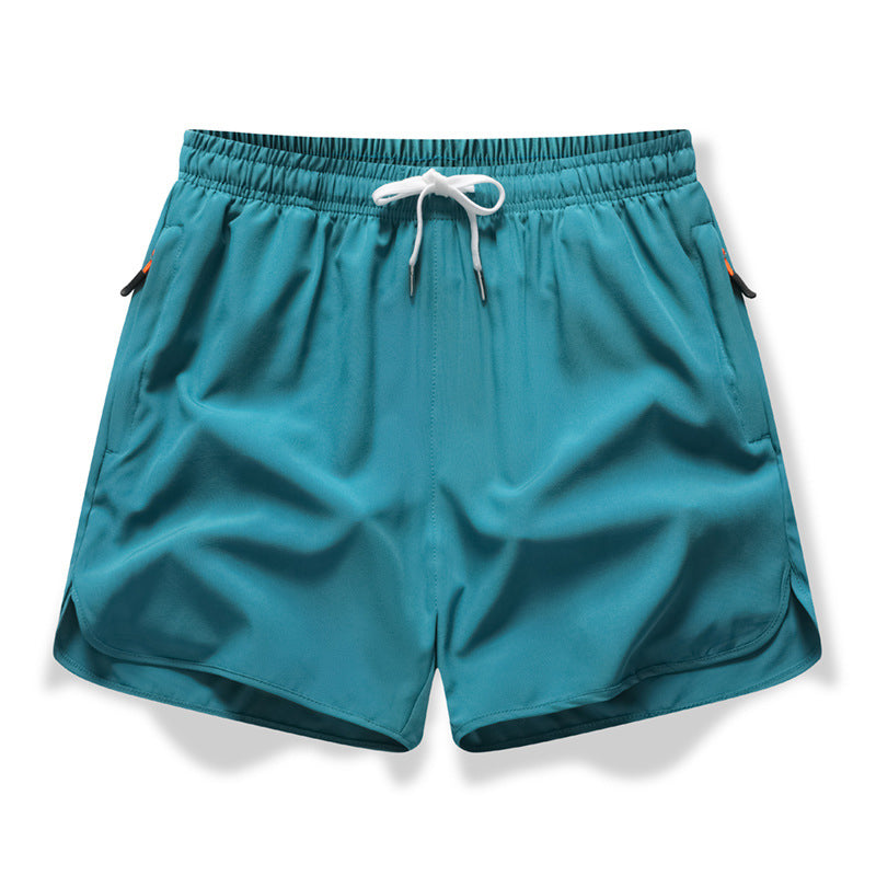 🏃 Pantalones cortos atléticos transpirables - bolsillos con cremallera, cintura elástica y secadora rápida