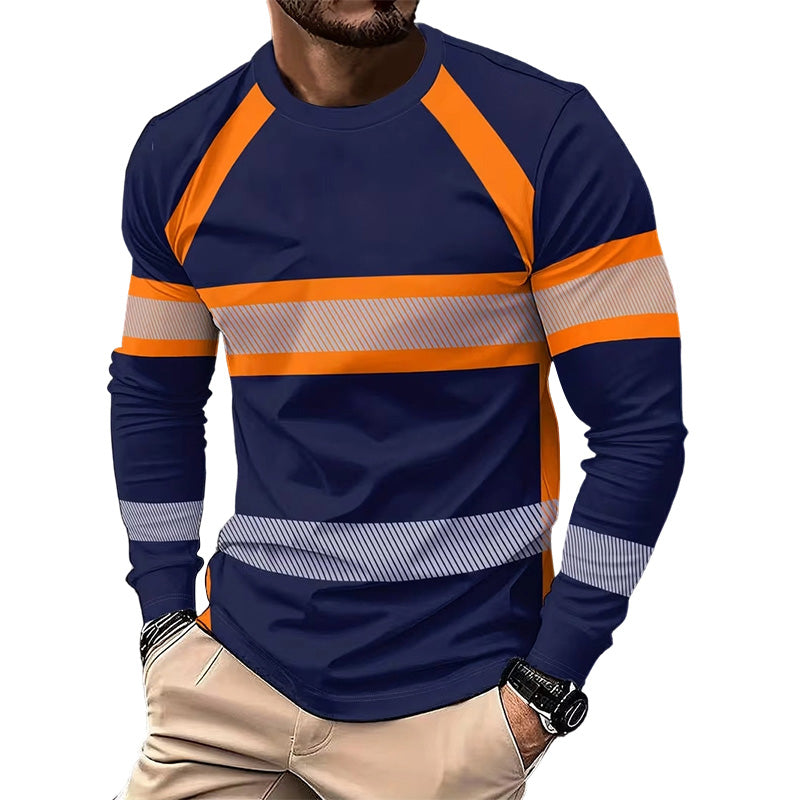๐ LIMITED-TIME 50% OFF! โจ Crewneck Color Block Long Sleeve T-Shirt โ High-Contrast, Breathable, Athletic Fit ๐ฅ