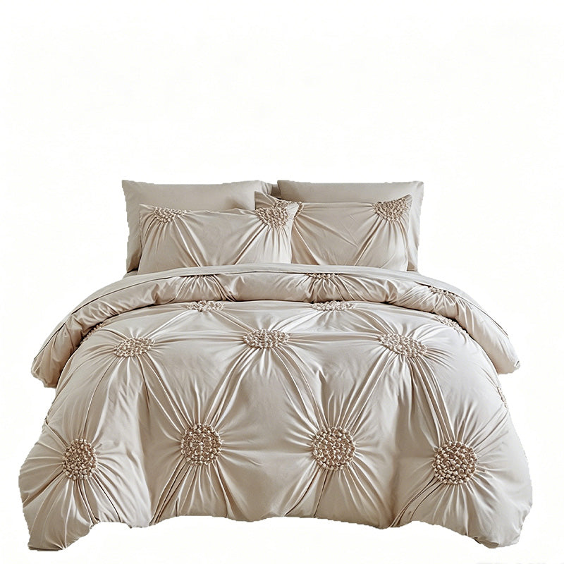 📢📢 ¡50 % de descuento! ⏰🎁 Elegante juego de ropa de cama con un sofisticado diseño plisado: comodidad con estilo para tu dormitorio🛏️✨