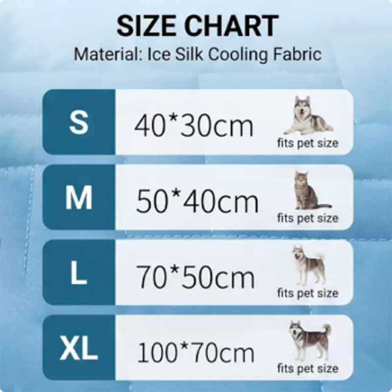 Breathable Ice Silk Cooling Pet Mat