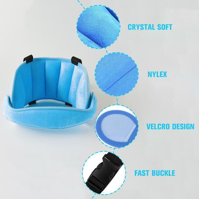 📢📢¡50% OFF!! ⏰ Banda de Soporte para la Cabeza de Niños en el Auto – Almohada Reposacabezas Ajustable para Bebés, Estabilizador Anti-Caída para Asientos de Auto, Previene el Dolor de Cuello en Viajes