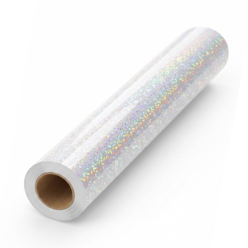 ⏳🔥¡50 % DE DESCUENTO POR TIEMPO LIMITADO! ⏰ Rollo Laminado Frío Autoadhesivo – Patrón Holográfico Brillante, Protege y Decora tus Manualidades ✨🎨
