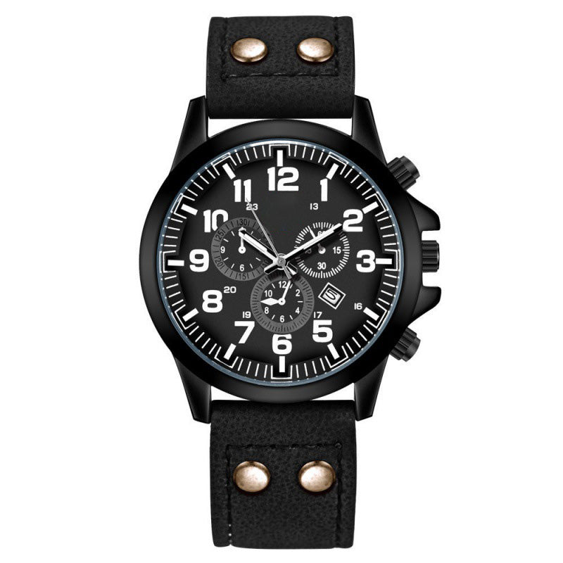 Reloj Analógico de Esfera Audaz con Función de Fecha