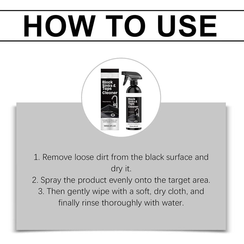 ⏳🔥¡50 % DE DESCUENTO POR TIEMPO LIMITADO! ⏰ 🚿 Spray limpiador antical para fregaderos y grifos negros, spray quitamanchas de agua difíciles, limpiador de accesorios de baño sin frotar para grifos, fregaderos y superficies de ducha.