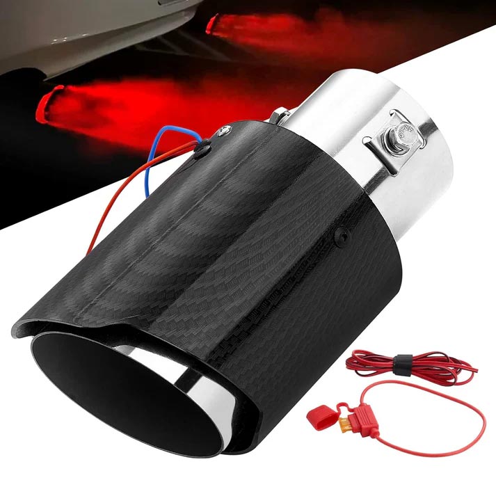Punta de Escape Universal con Luz LED para Auto