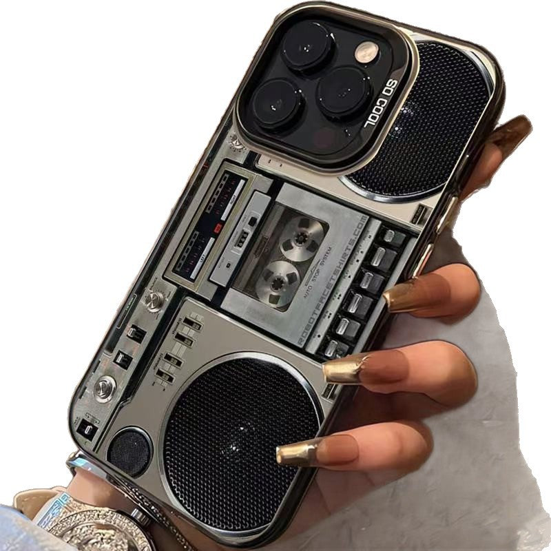 Retro Boombox Cassette Player caso de teléfono