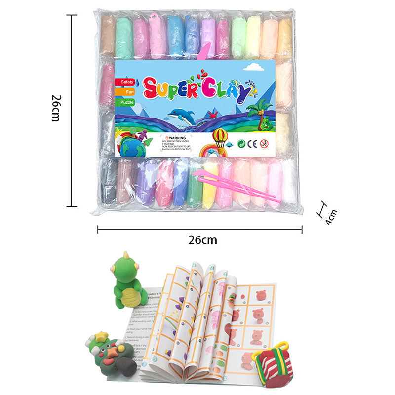 Conjunto de arcilla ligera multicolor