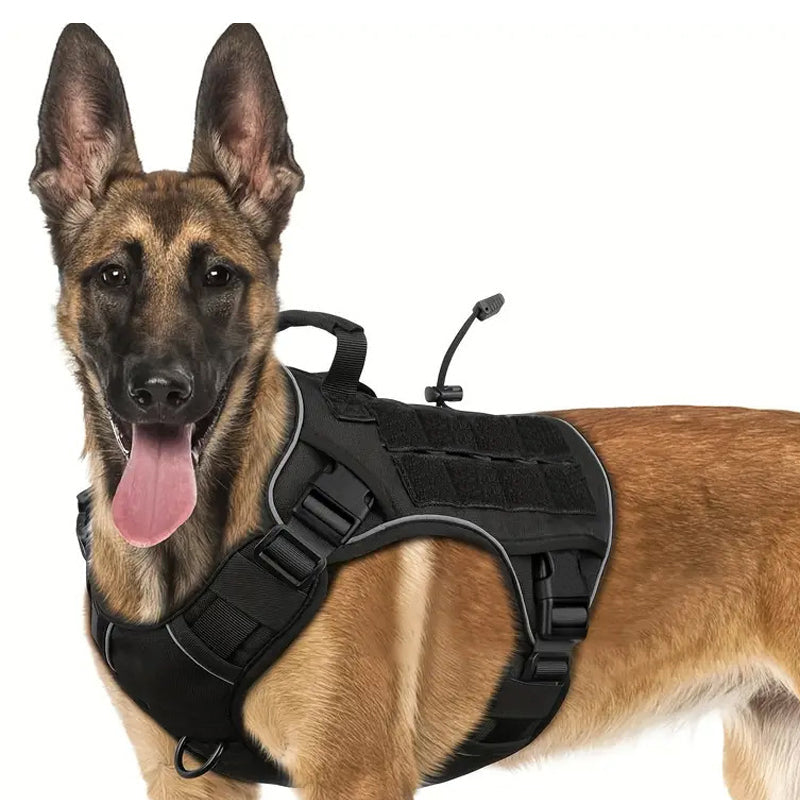 🐶 Chaleco táctico para perros de tela Oxford | Resistente al agua y reforzado 🛡️ | Asa de levantamiento rápido ✋ | Ergonómico y cómodo 🐾 | Tallas S–XL, 5 colores 🎨