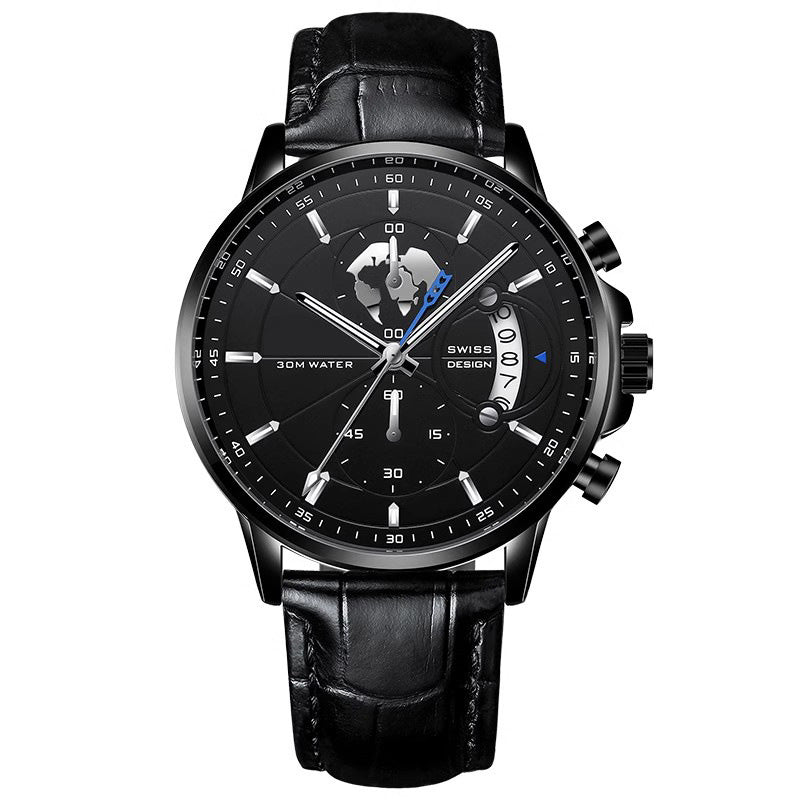 Reloj de Cuarzo Luminoso e Impermeable para Hombre
