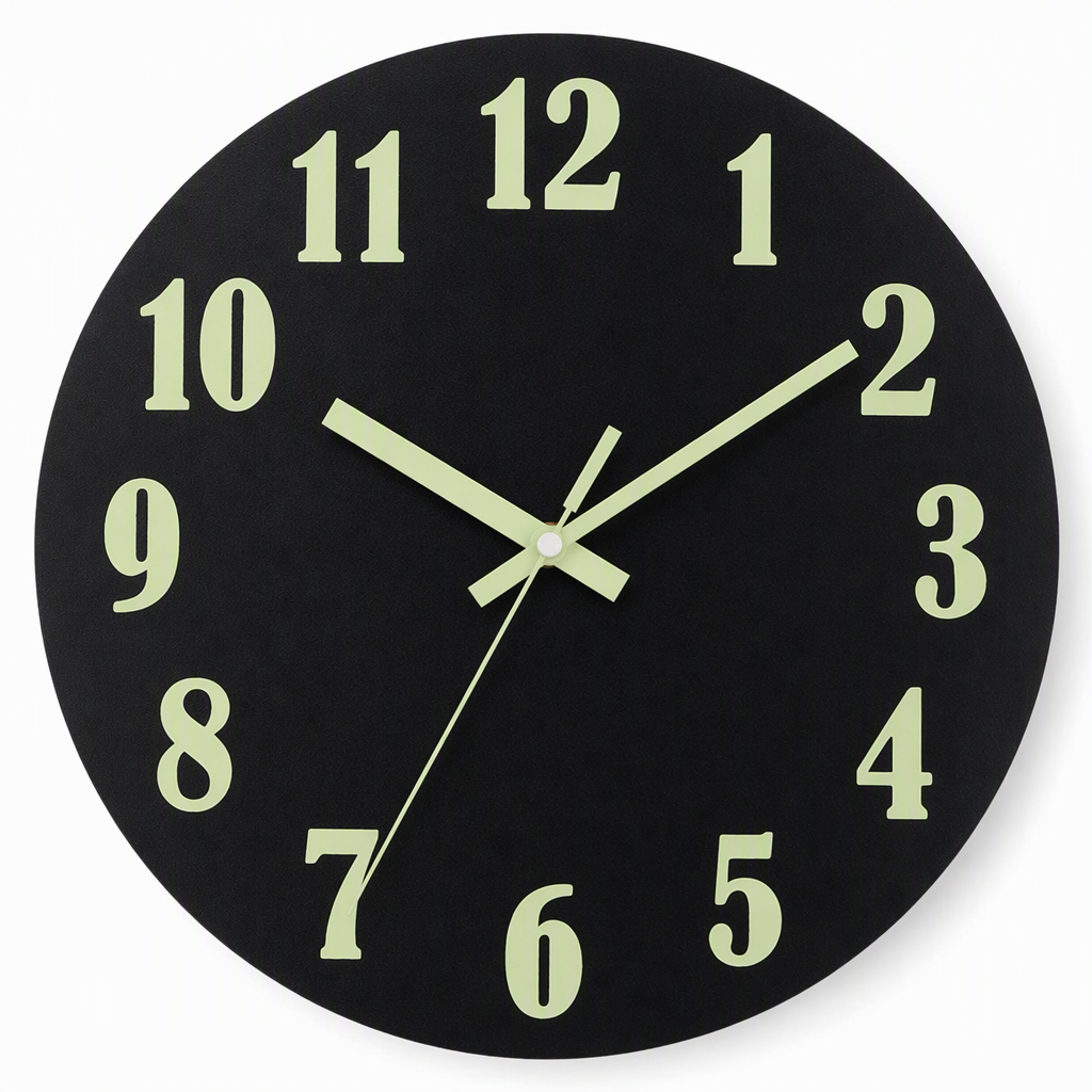 🔥 Oferta por tiempo limitado 🕰️ Reloj de pared silencioso de 30 cm con efecto madera y números luminosos ✨