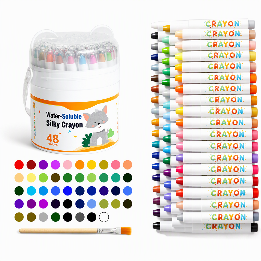 Crayones Lavables y Pasteles al Óleo para Niños