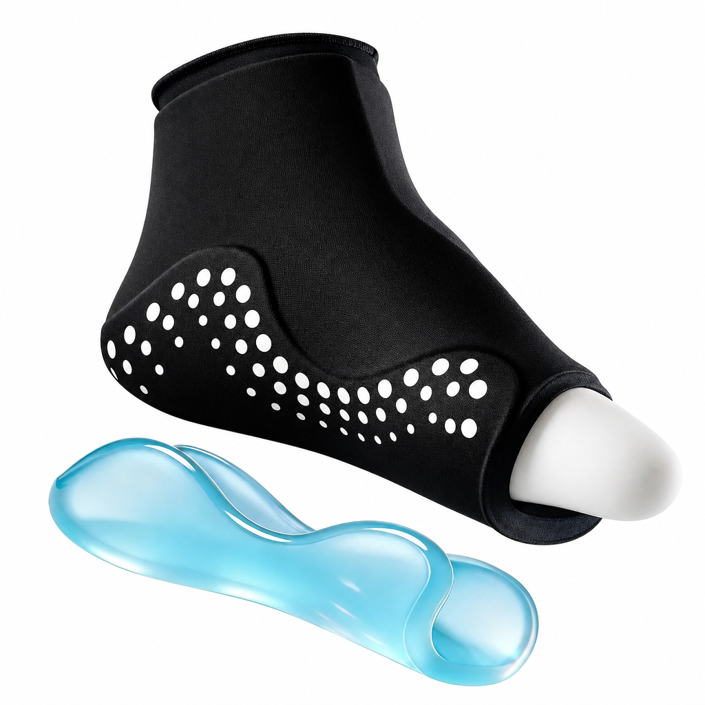 Envoltura de paquete de tobillo de gel sólido espesado 3D extendido para la terapia fría de pies y tobillos