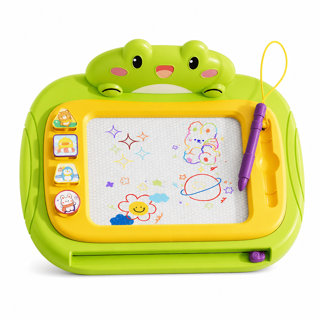 🎨 ¡50% DE DESCUENTO! ✨ Pizarra Mágica Magnética Infantil 3 en 1 con Patas, Lápiz y Sellos – Mesa de Dibujo Portátil 🖍️