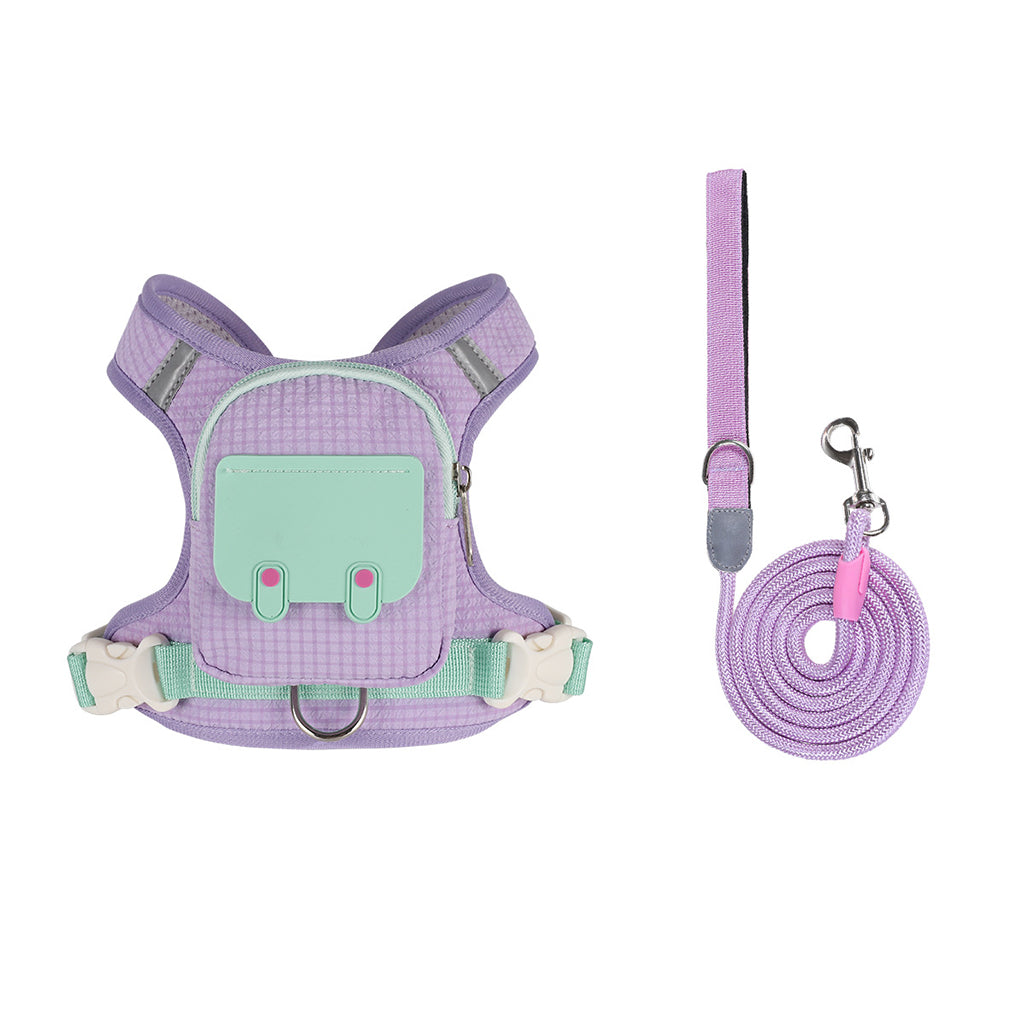 🐶 LIMITED-TIME 50% OFF! 🎒 Vest Style Pet Backpack Harness – Breathable, Reflective, No-choke 🌙
