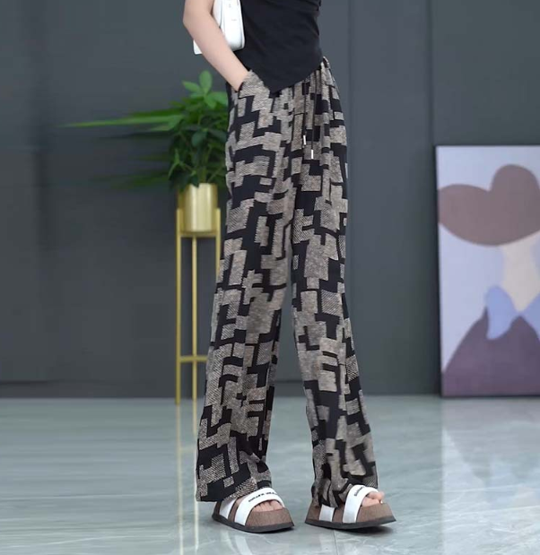 2023 Nuevo Estilo Hielo Seda Cintura Alta Pantalones Casual