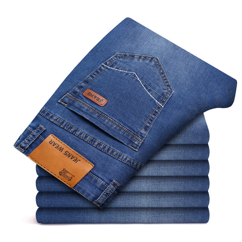 Jeans rectos elásticos(Envío gratis en 2 o más)