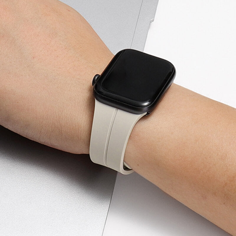 Correa de silicona con hebilla de cierre magnético para iwatch