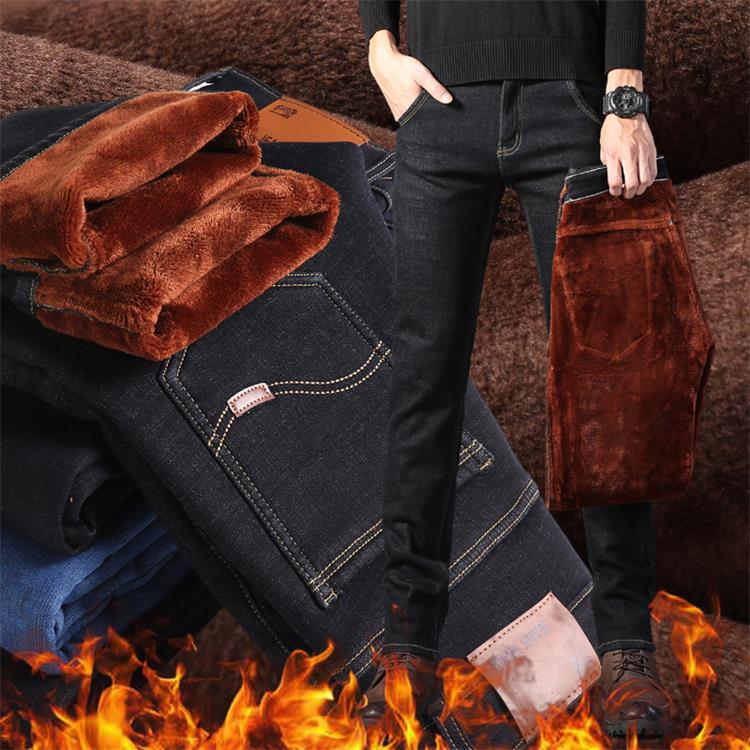 Pantalones rectos vaqueros elásticos para hombre