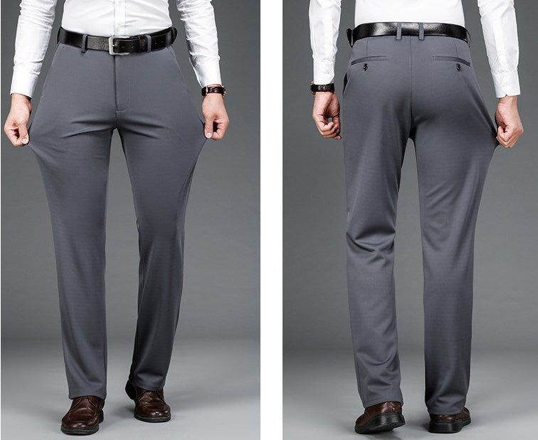 Pantalones clásicos de tiro alto para hombre