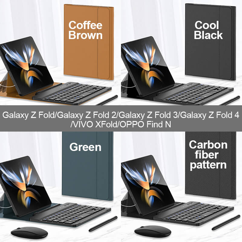 Teclado Inalámbrico de Bluetooth con Funda de Piel
