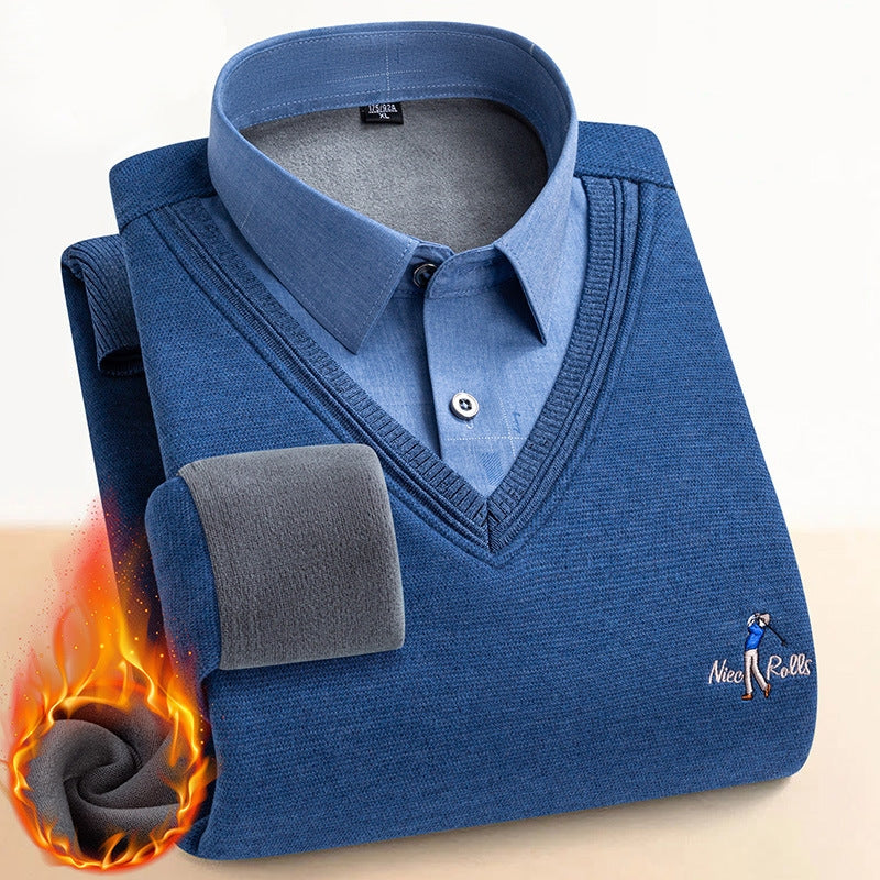 JERSEY TÉRMICO DE DOBLE CAPA CON FORRO POLAR PARA HOMBRE