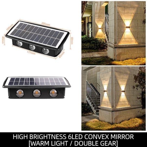 💥Promoción del último día 49 % de descuento💥 Luz de pared con energía solar