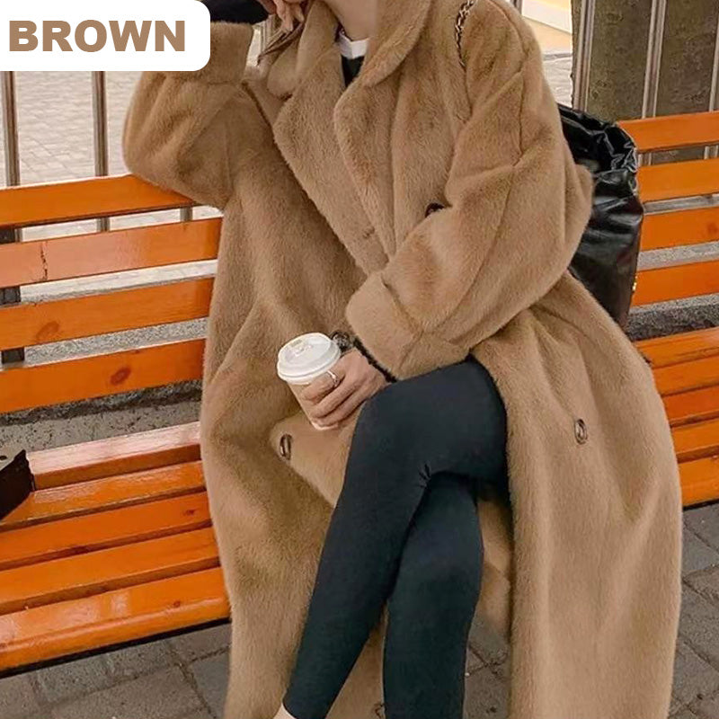 Regalo Cálido-Chaqueta Larga de Terciopelo Cálida de Invierno con Tecnología Ecológica para Mujer
