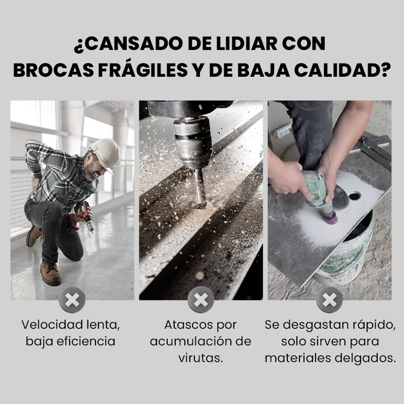 🔥Oferta Caliente 2025🔥Juego de Brocas Excéntricas Serradas de 4 Flautas y Alta Resistencia