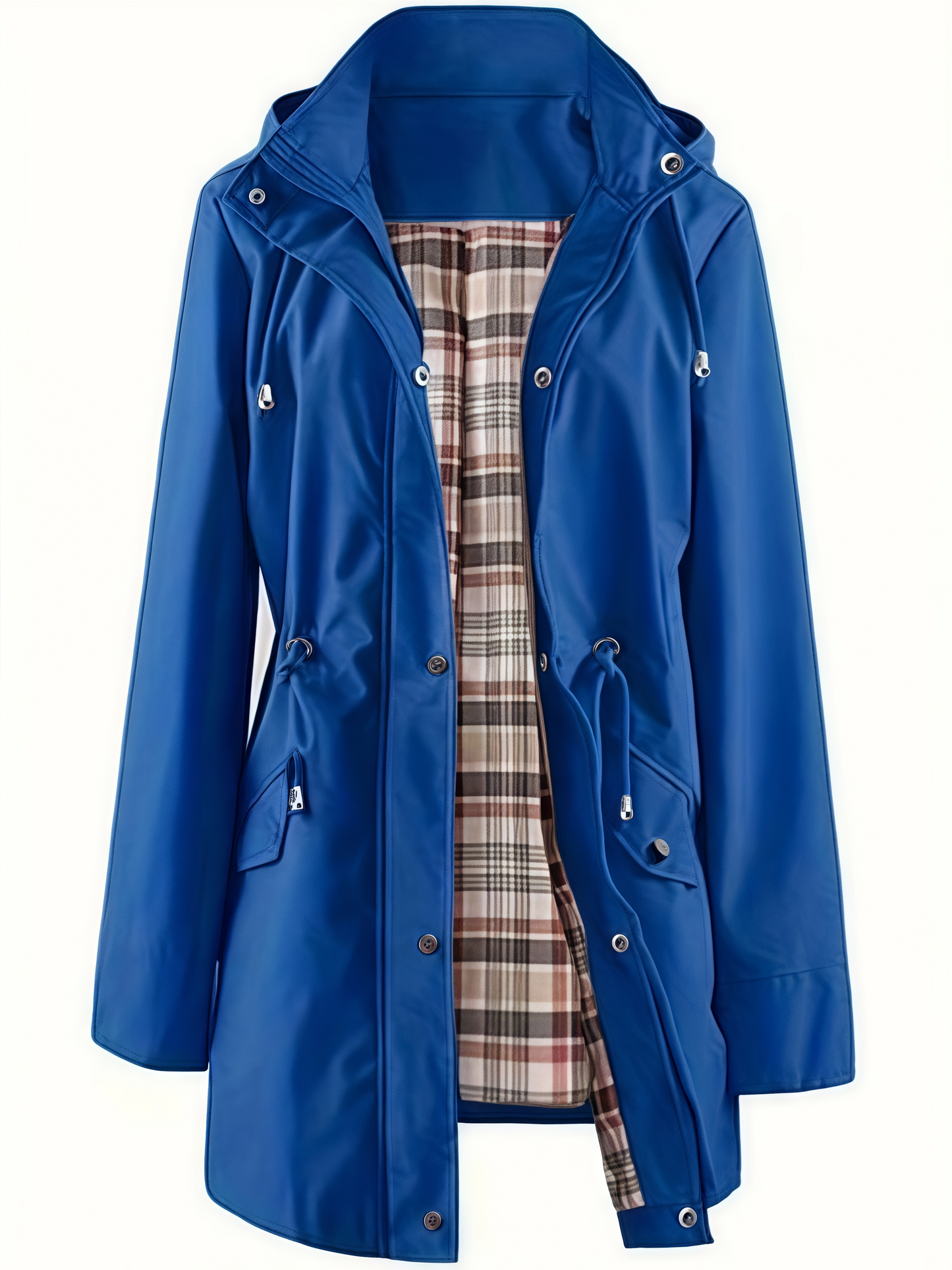 Chaquetas Casual de Color Sólido, Impermeables y Cortavientos con Capucha