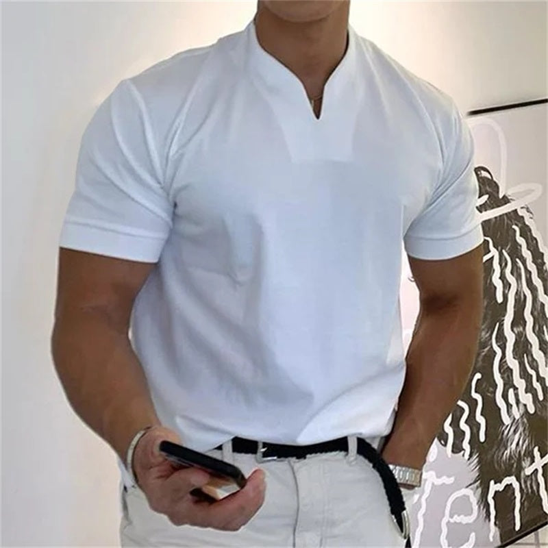 ⏰ ¡Ahora con 50% de descuento! 💎 Camiseta de fitness de manga corta para caballeros y hombres de negocios