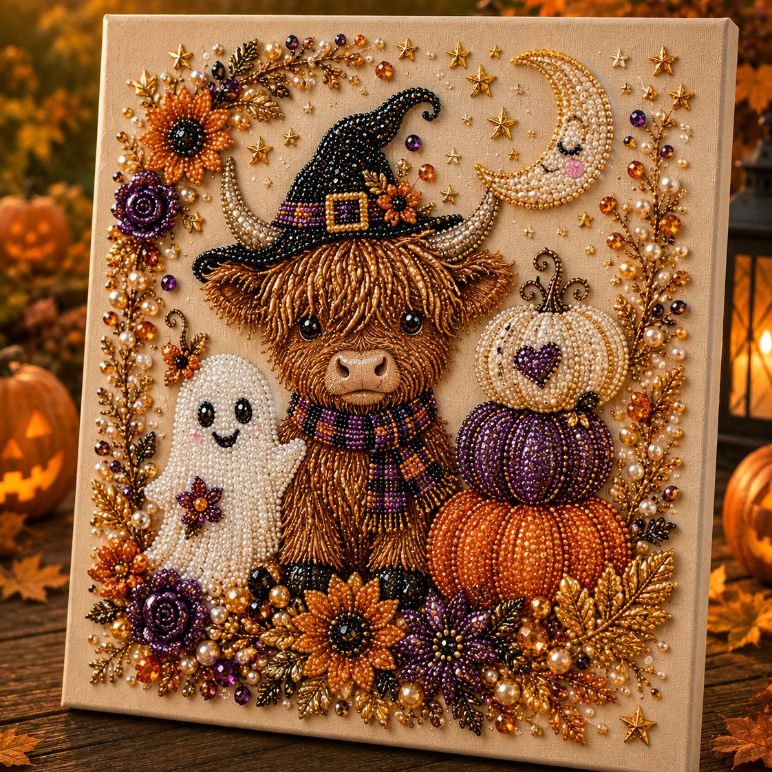 🎃Kit DIY de Pintura con Perlas de Halloween – Crea una Decoración Mágica y Adorable para tu Hogar 👻💎