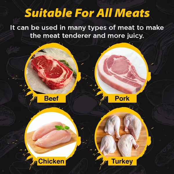 🥩 Ablandador de Carne de Acero Inoxidable – 21 Agujas, Marinado Rápido, Fácil de Limpiar 🔪