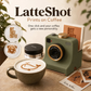 ☕ Cámara Retro Mecánica para Decorar Café con Plantillas