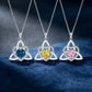 Collar de Corazón con Nudo Celta de la Trinidad✨ Dije de Piedra de Nacimiento