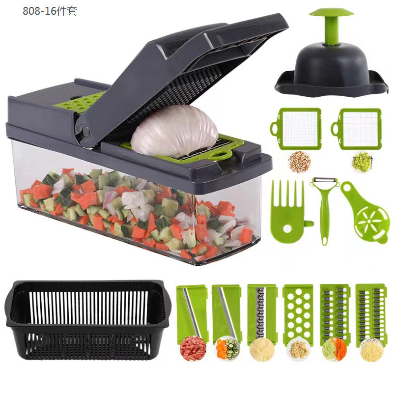✨ 50% DE RÉDUCTION ! 🥗 Coupe-Légumes Multifonction – ABS+PP+Inox – Lames Interchangeables & Peigne Nettoyant for Cuisine