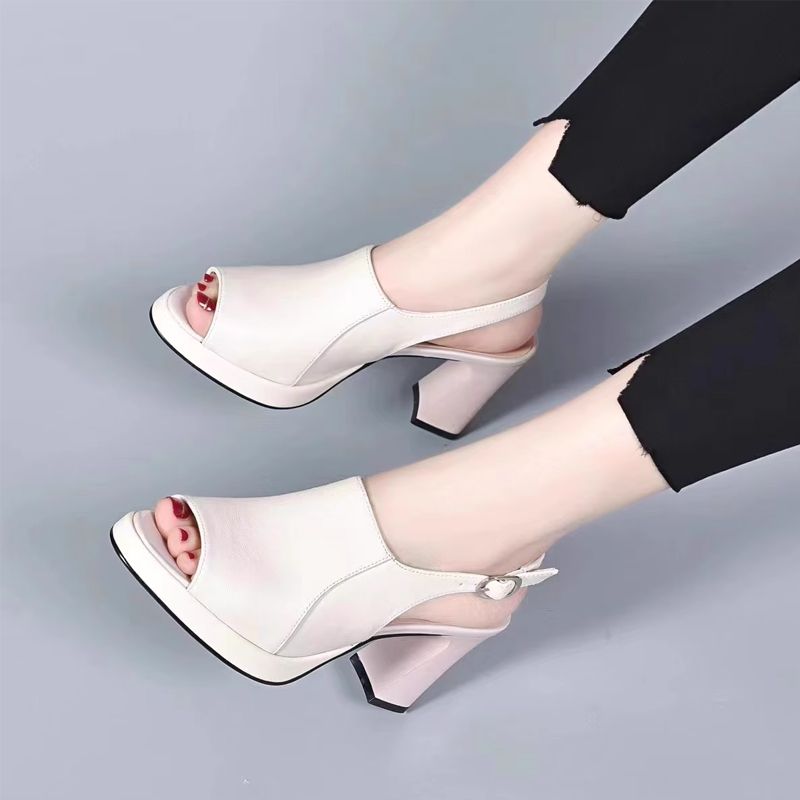 👡 ¡50% DE DESCUENTO AHORA! ✨ Sandalias de Tacón Alto de Cuero Elegantes y Cómodas para Mujer
