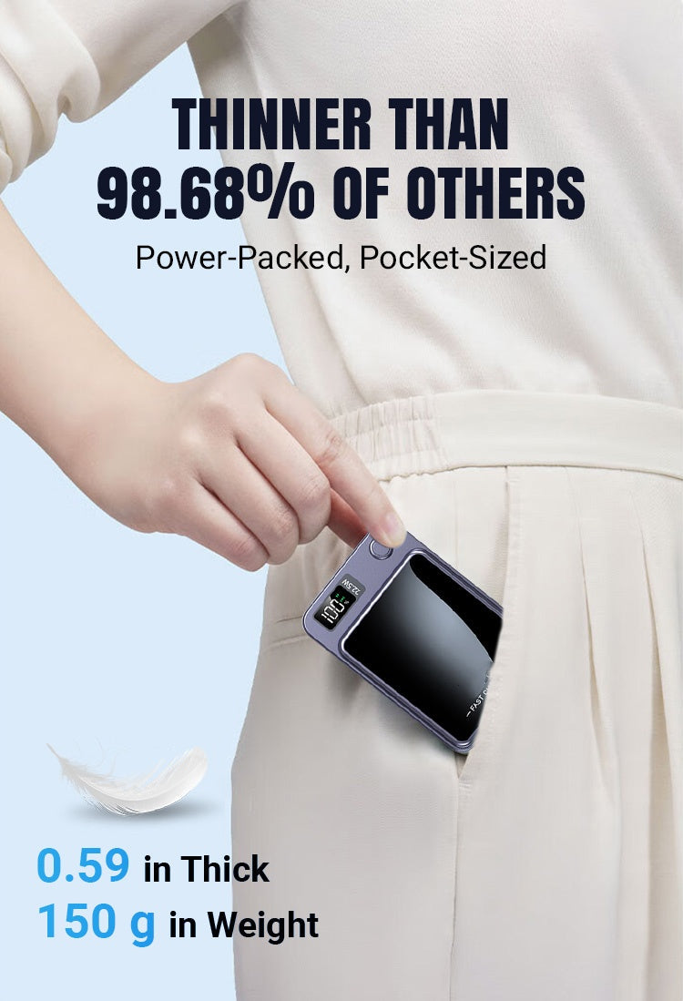 ⚡ 50% DE DESCUENTO! ✨ Power Bank 20000mAh Ultradelgado - Carga Rápida PD/QC con Pantalla Digital para Móviles y Tablets 📱🔋